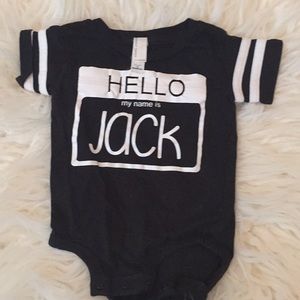 Hello My Name is Jack bodysuit